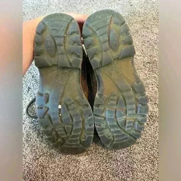 Dr Martens steel toe work boots size 10 brown damage to tongue - Picture 7 of 9